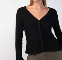 Sanctuary - Wide Cuff Knit Blouse