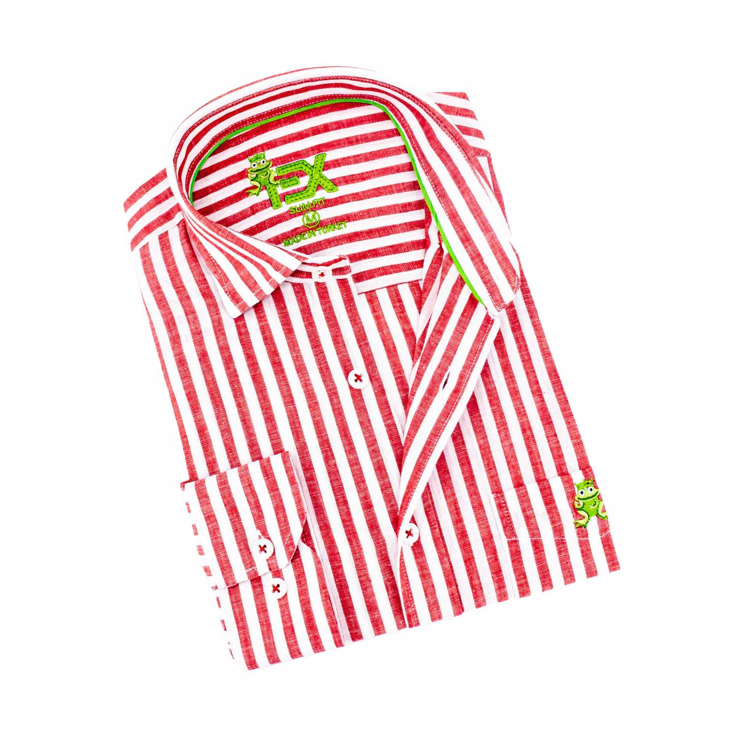 Eight X - Stanford Stripe Frog Linen Shirt