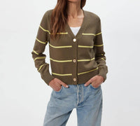 Michael Stars - Tracey Striped Button Down Cardigan