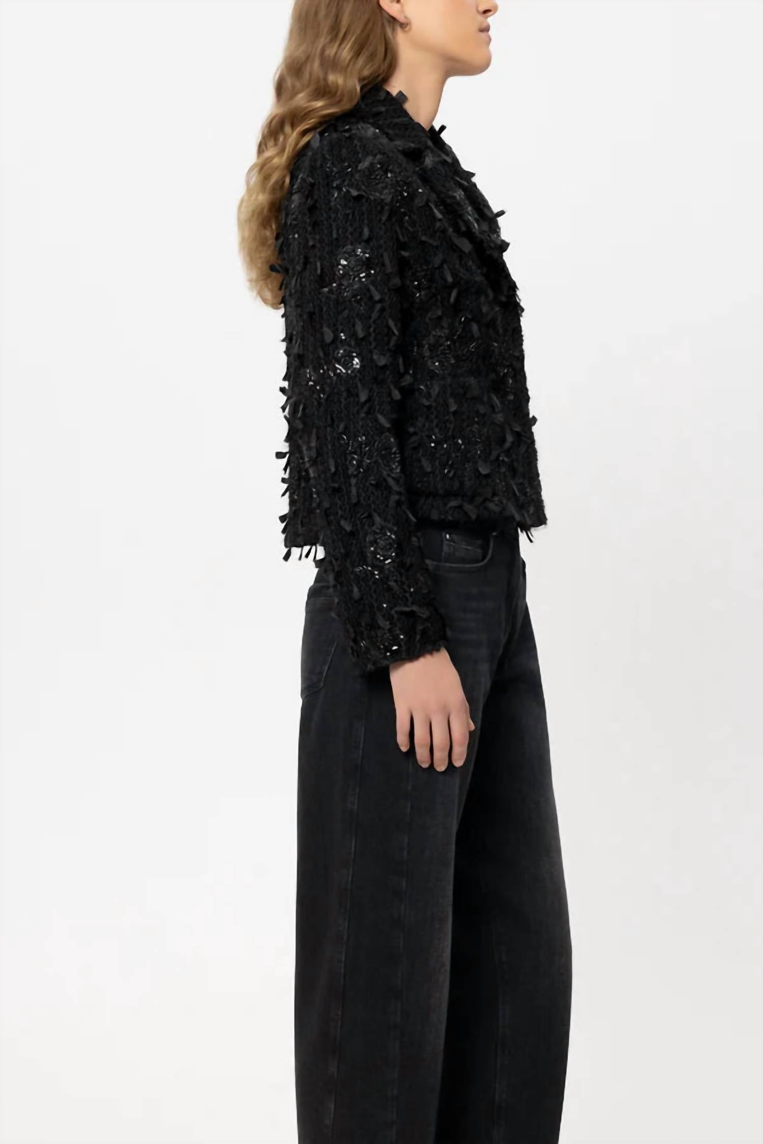 Luisa Cerano - Women's Glam Drop Tweed Blazer