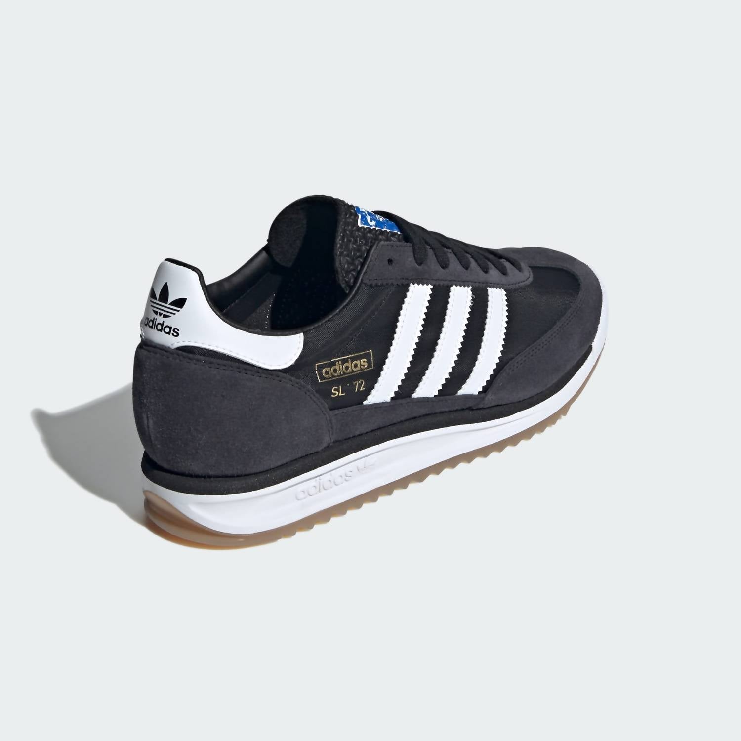 adidas Men’s Originals Sl 72 Rs Sneakers in core black cloud white blue - men's shoe - alternate view