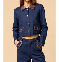 Lalavon - Button Down Contrast Jacket