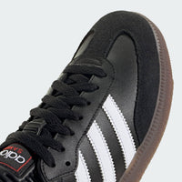 adidas Men’s Samba Leather Indoor Soccer Classic Sneakers in core black cloud white vivid red - men's shoe - view 9
