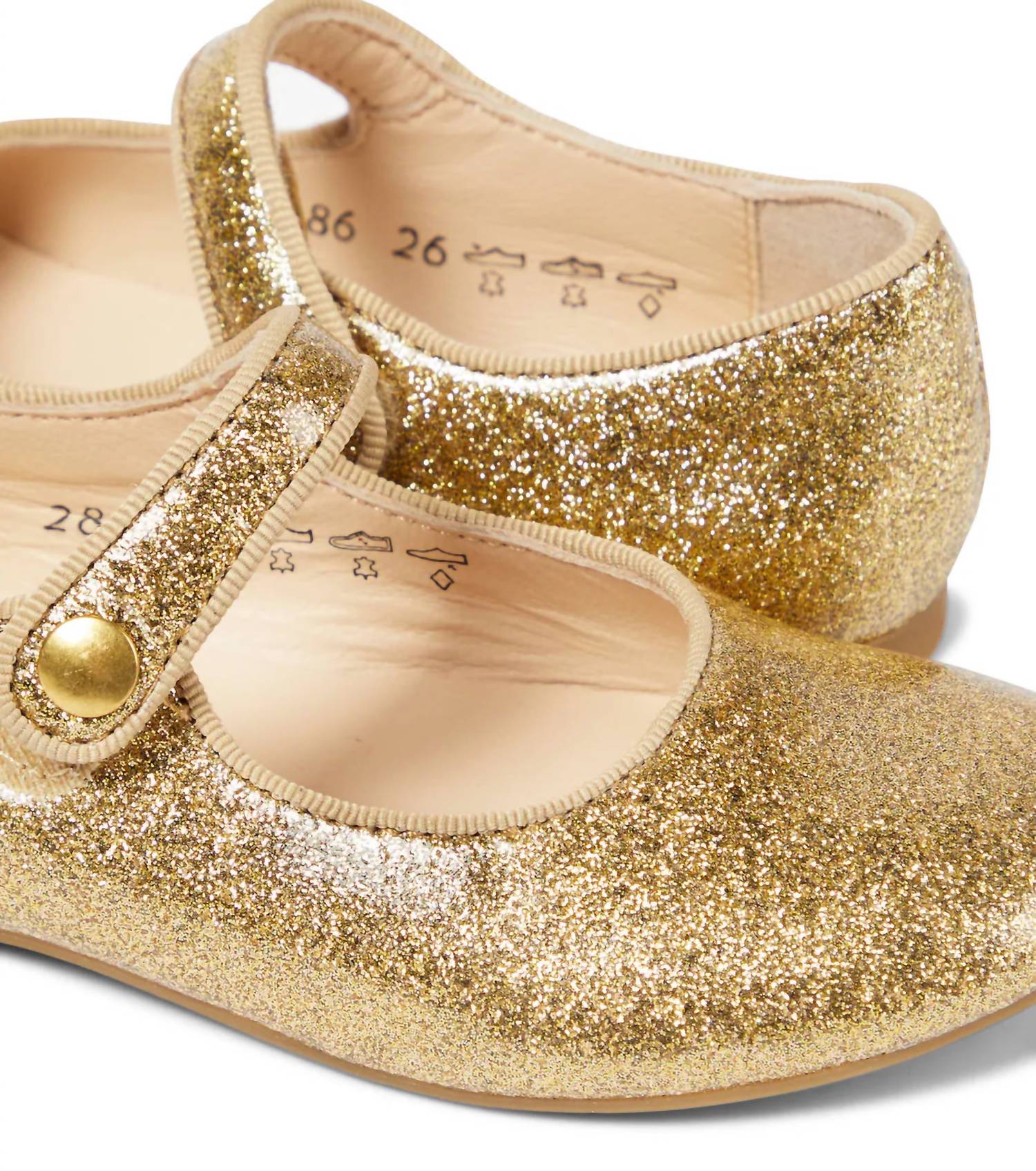 Pom D'Api - Girl's Daisy Glitter Lisse Mary Jane Shoe