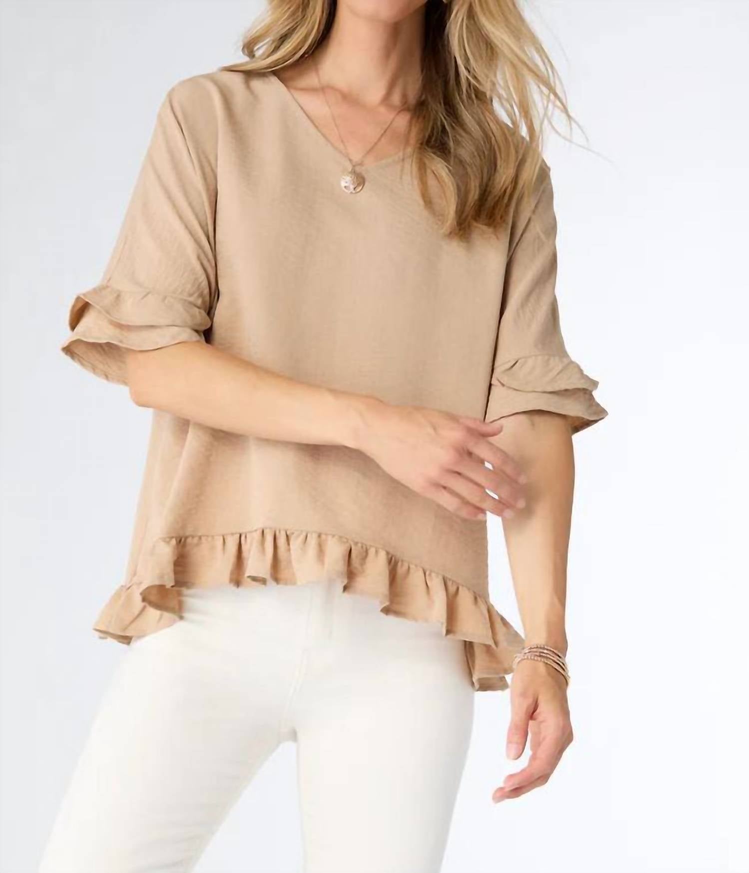 Coco + Carmen - Carley Flowy Ruffle Top
