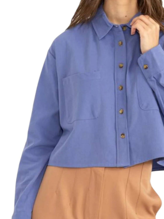 Hyfve - Chic And Simple Cropped Twill Shirt