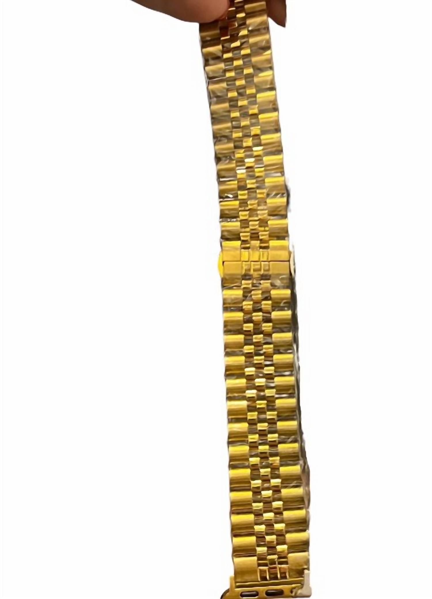 ANDI Women's Two-tone Adjustable Apple Watch Band in gold plated stainless steel - women's item