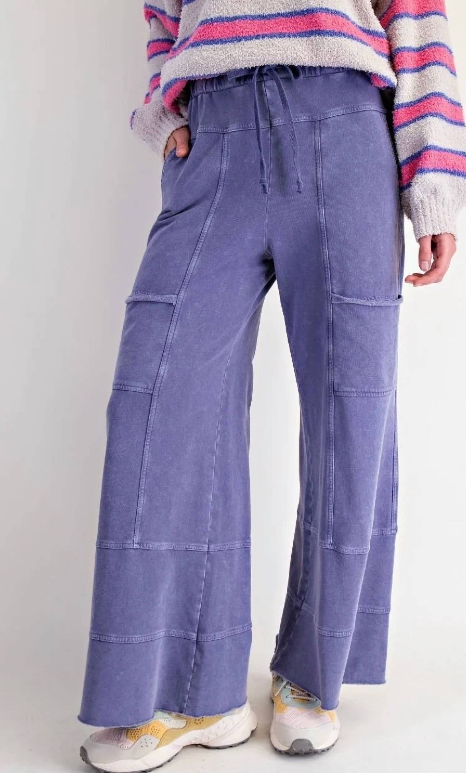 Easel - Mineral Washed Terry Pant
