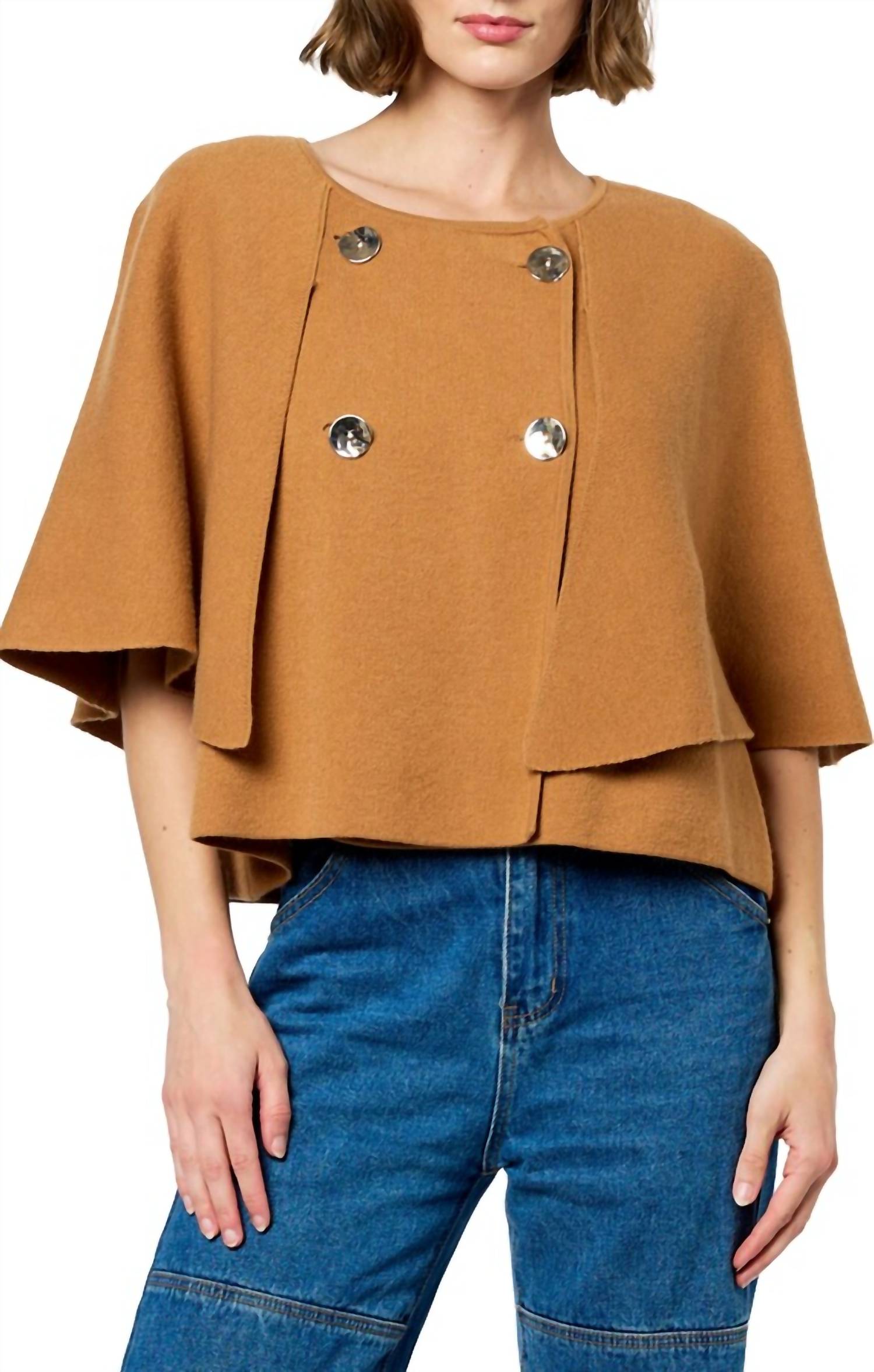 Ciebon - Fanny Double Breasted Crop Top