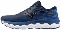 MIZUNO Men's Wave Horizon 7 Running Shoes in dress blue silver - men's sneaker - detail view