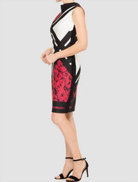 Joseph Ribkoff - Rose And Grid Print Dress