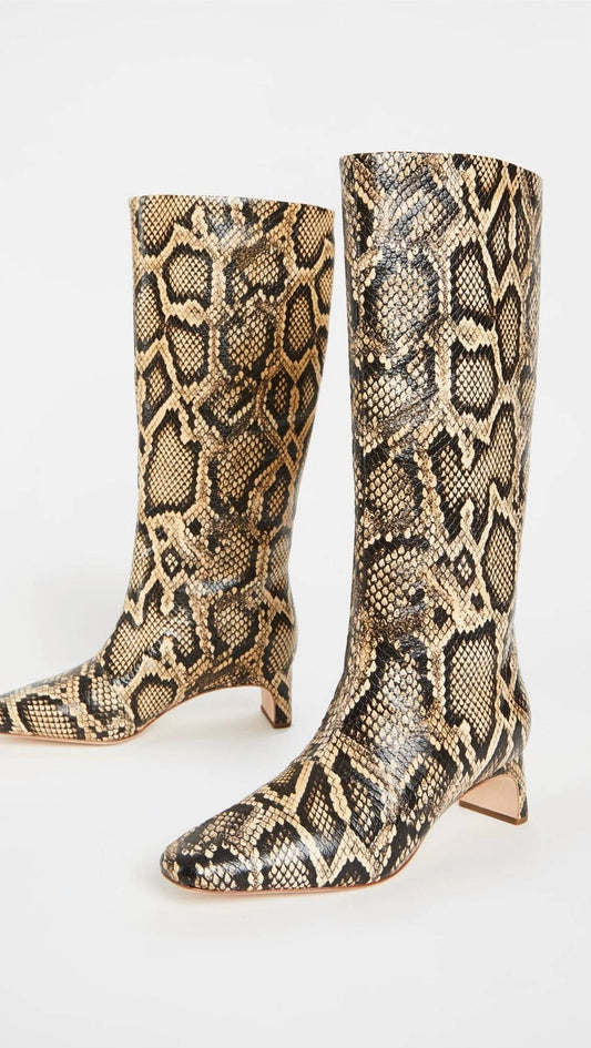 Loeffler Randall - Women's Leighton Sahra Tall Snake Leather Print Boots