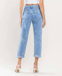 Vervet By Flying Monkey - Distressed Colorblock Mom Jeans