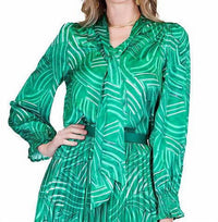 Jade - Pathways Tie Blouse