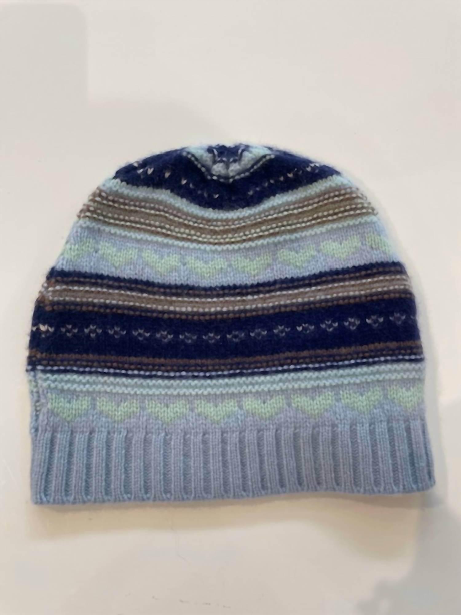 Cute Stuff Women's Fair Isle Beanie Hat in hello greece - women's hat