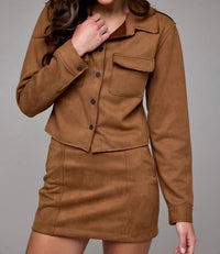 Hidden - Abbey Suede Button-up