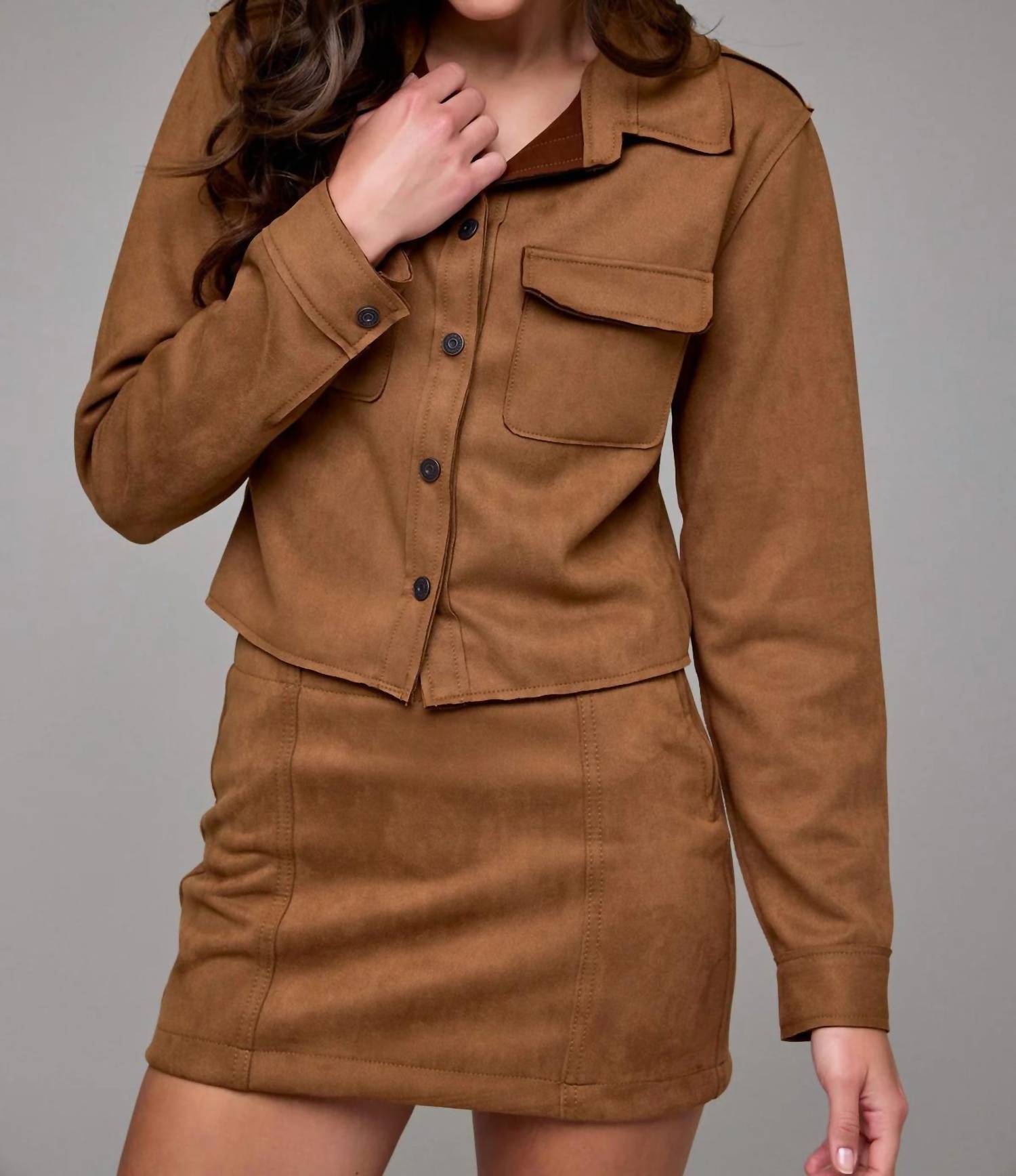 Hidden - Abbey Suede Button-up