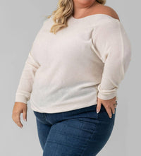 Minnie Rose - Cashmere Off The Shoulder Top - Plus