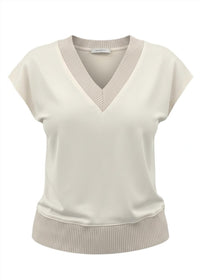 Iris Setlakwe - Women's Matte Jersey Rib V-neck Top