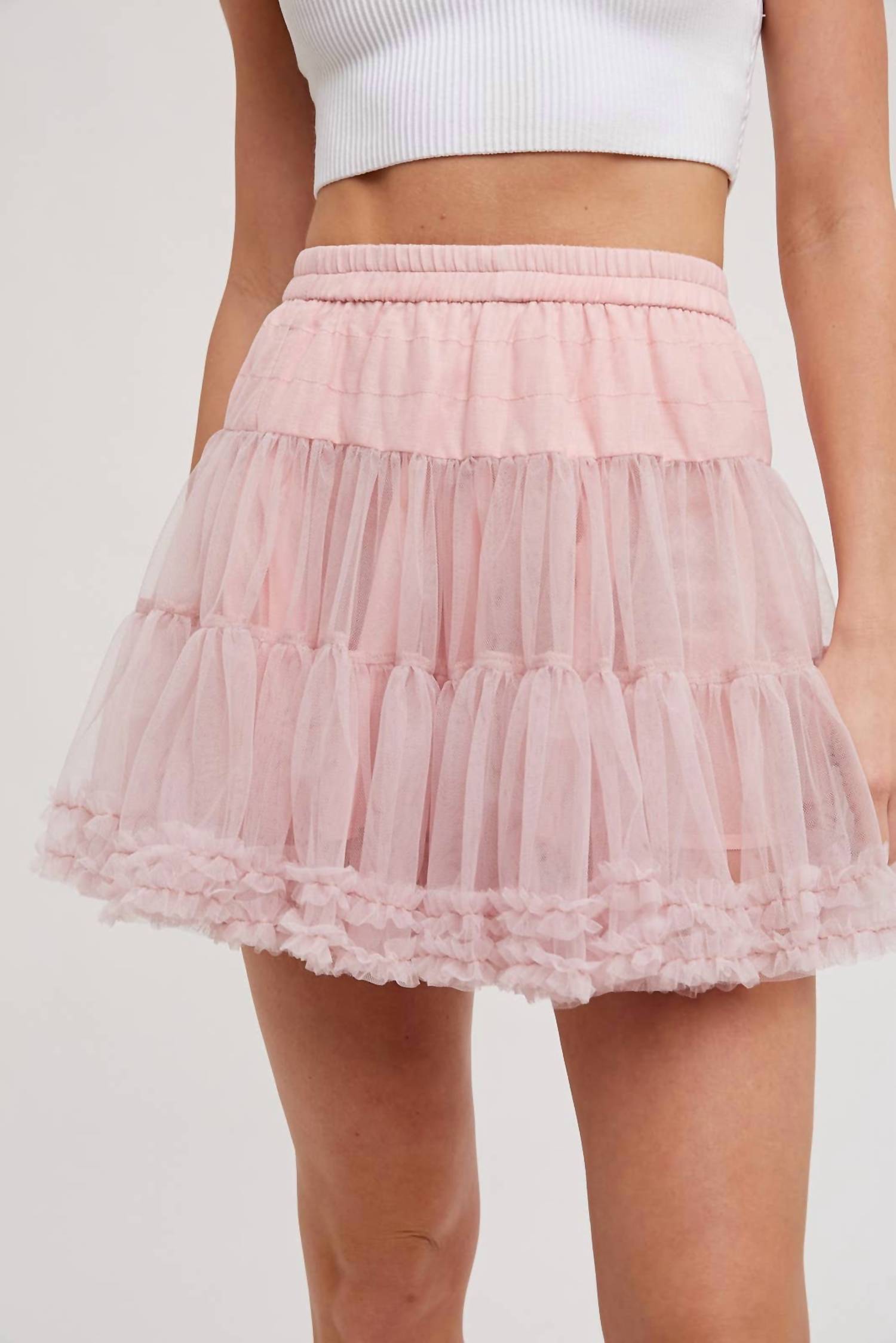 Bluivy - Ruffle Tiered Tulle Tutu Mini Skirt