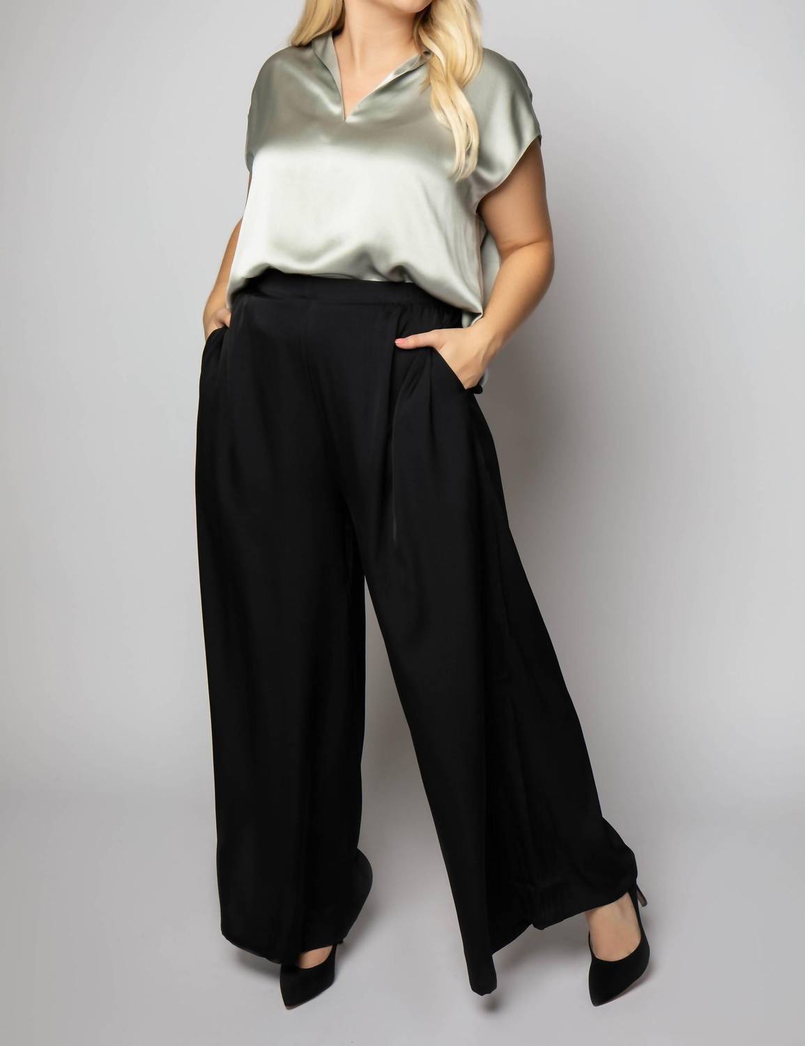 Nouvelle / Silk95Five - Queensland Wide Leg Pants - Plus