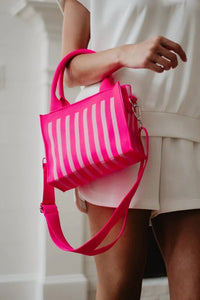 Katydid - Women's Striped Structured Mini Tote