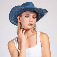 Sophia Collection - Women's Fashion Rhinestone Jeweled Cow Boy Hat