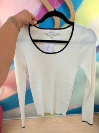 In February - Ribbed Romance Scoop Neck Sweater