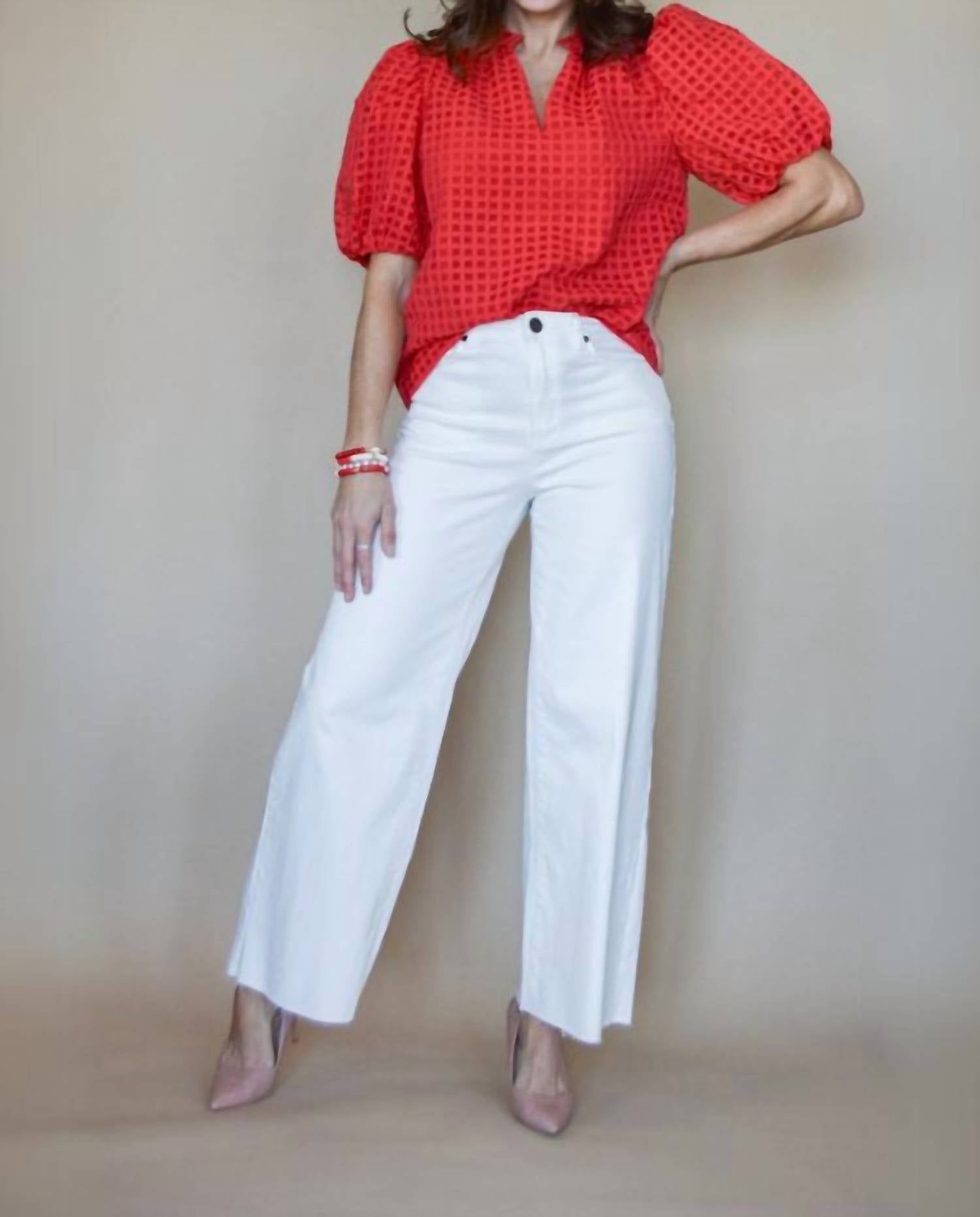 Sugarlips - Poppy Fields Puff Sleeve Top