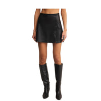 Z Supply Chablis Satin Mini Skirt in black - women's skirt