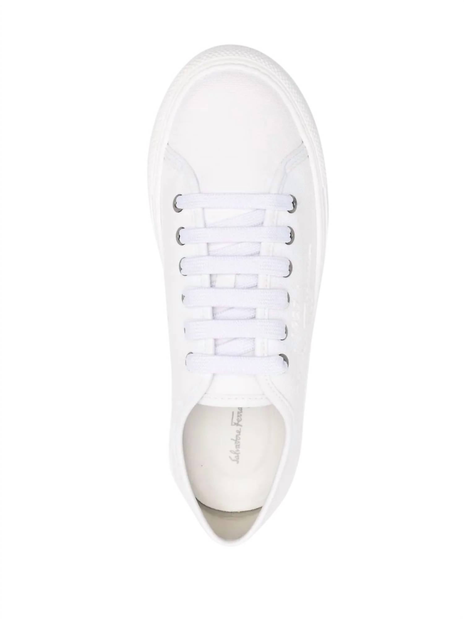 Salvatore Ferragamo - Women's Embossed-logo Low-top Sneakers