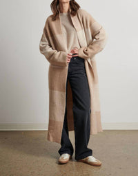 LINE The Harlowe Sweater Coat in autumn plaid - women's jacket