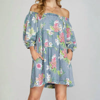 Fascination - Floral Print Mini Dress