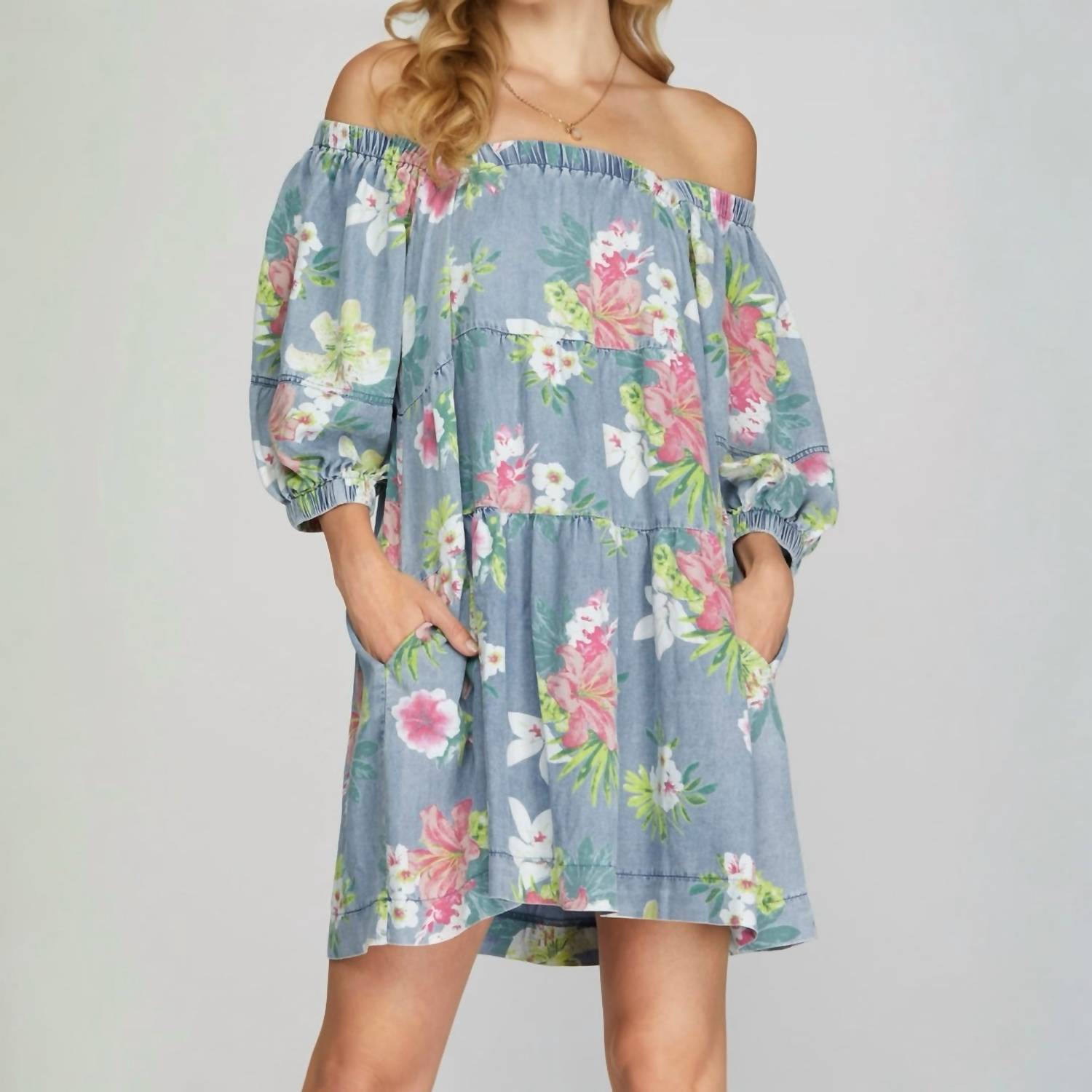 Fascination - Floral Print Mini Dress