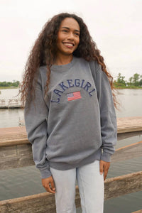 Lakegirl - All American Ringspun Fleece Crewneck Sweatshirt