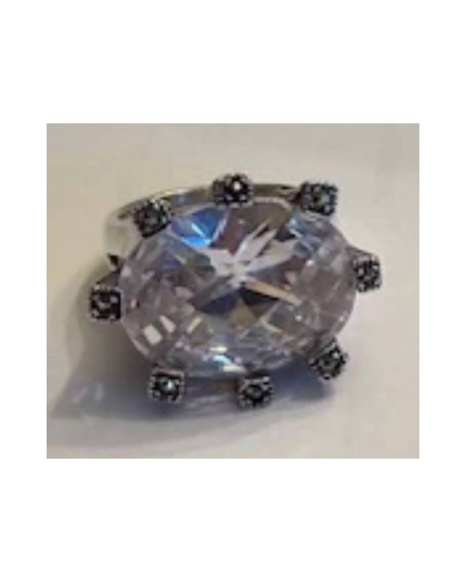 P & K Jewelry Women's Marcasite Clear Facet Ring in silver - women's jewelry - detail view