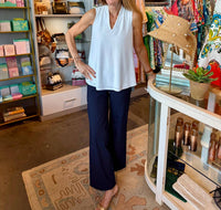 Joseph Ribkoff - Pleated V-neck Top