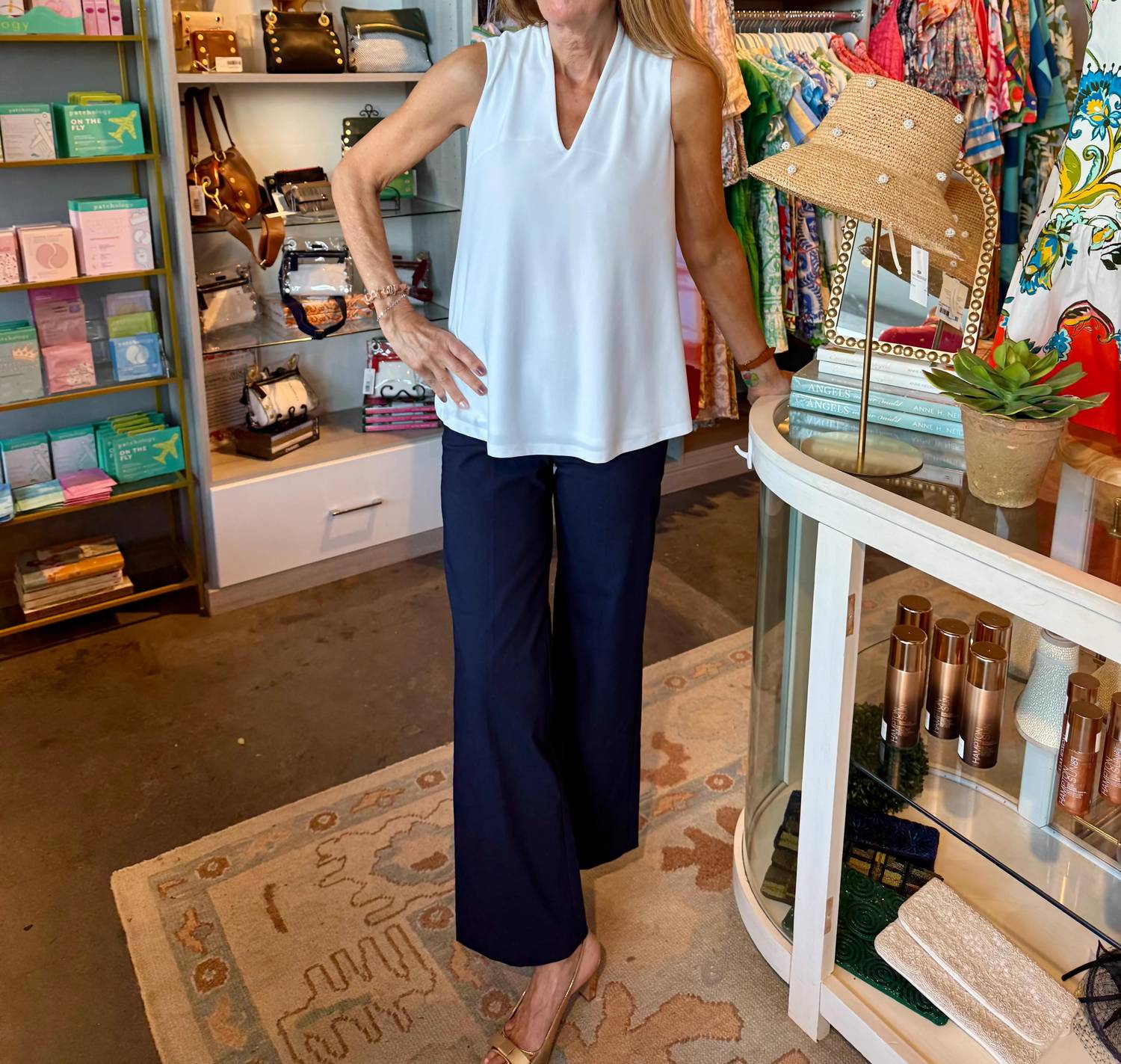 Joseph Ribkoff - Pleated V-neck Top
