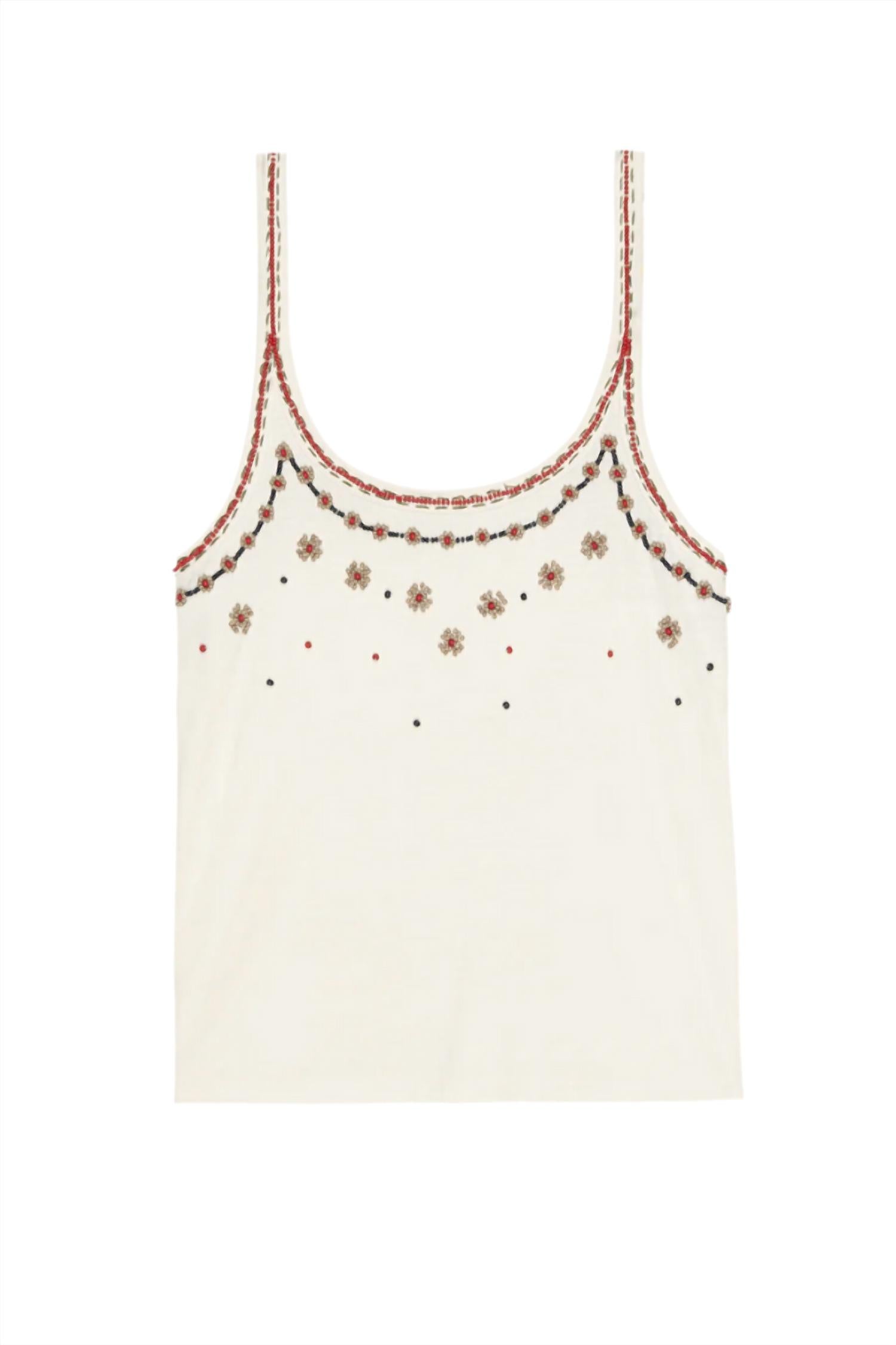 The Great. - Beaded Slim Tank Top
