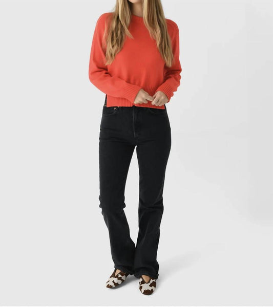 White + Warren - Soft Cotton Rib Trim Sweatshirt