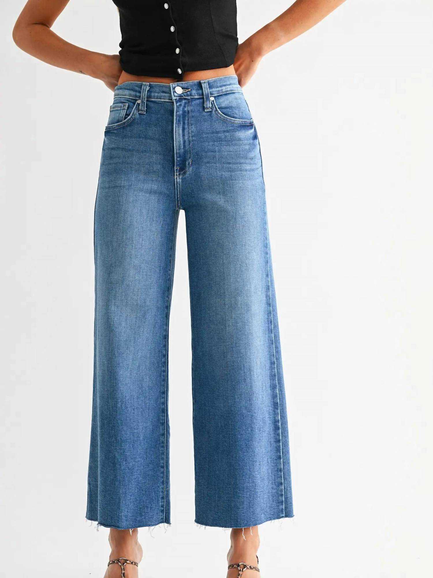 Just Black Denim - Scissor Cut Wide Leg Jeans