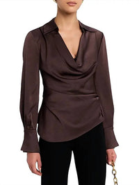Simkhai - Symone Long Sleeve Cowl Neck Top