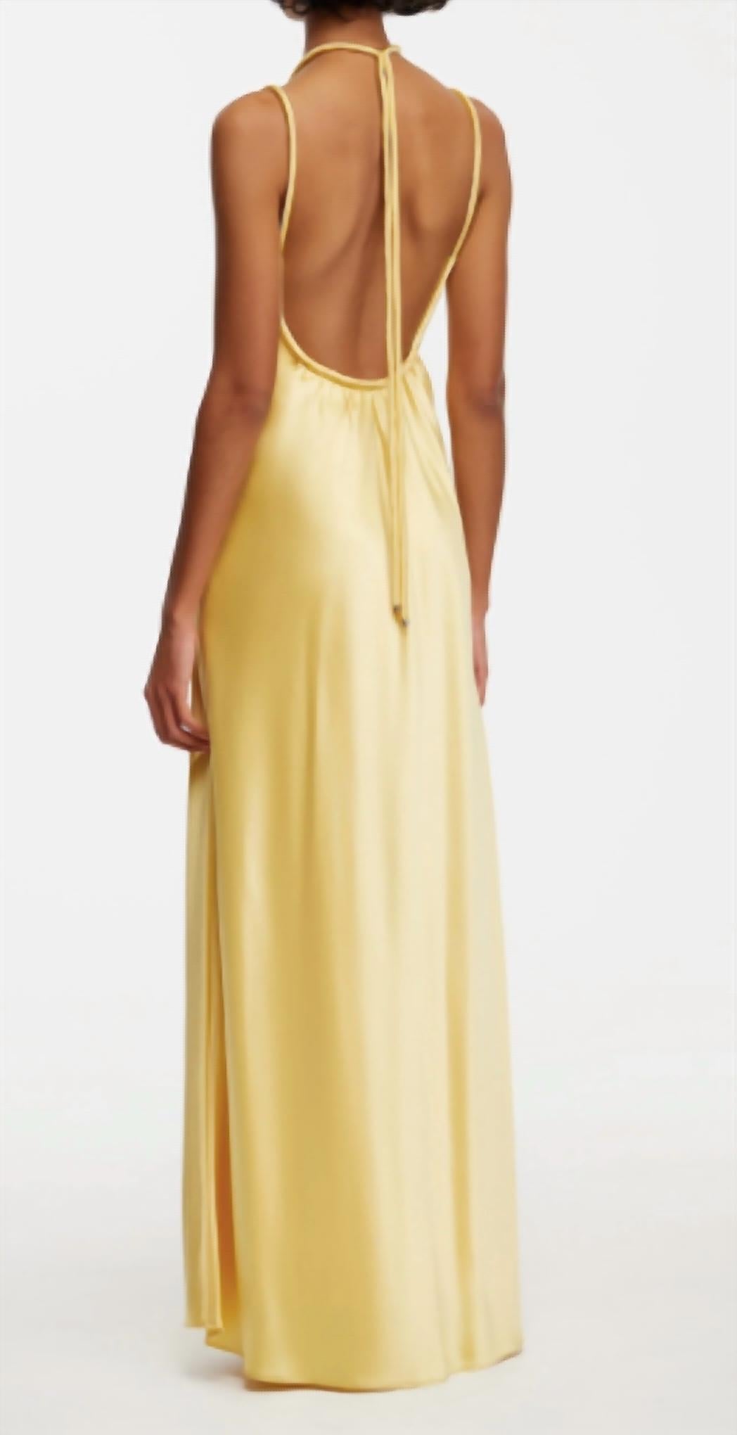 ACLER Woodlake Maxi Dress in yellow - women's dress - detail view