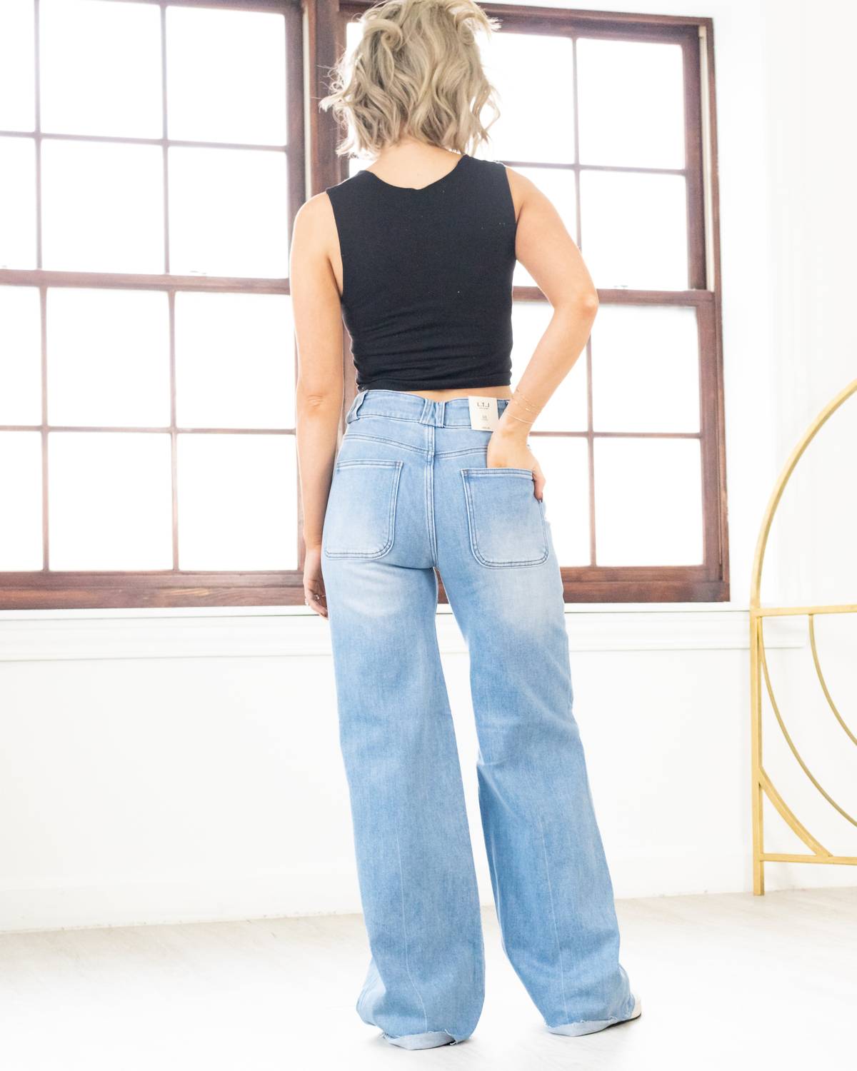 Letter To Juliet - Extra Wide Patch Pocket Jeans