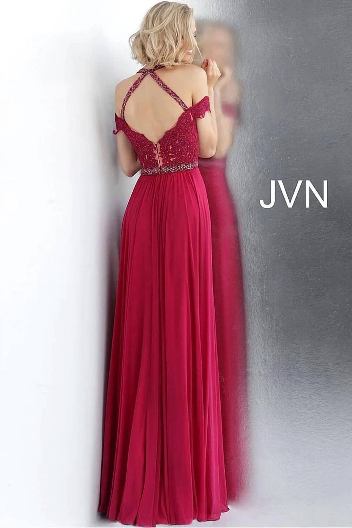 Jovani - Off Shoulder Long Prom Dress