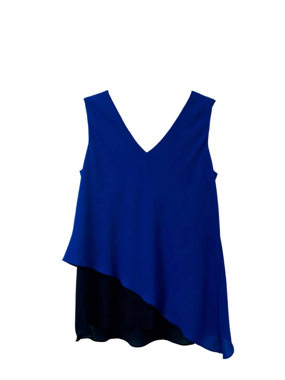Frank Lyman - Women's V-neck Asymmetrical Overlay Top