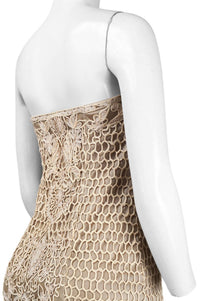 Sue Wong - Strapless Scalloped Embroidered Dress