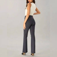 Lola & Sophie Smart Twill Fit & Flare Pant in black - women's pants - detail view