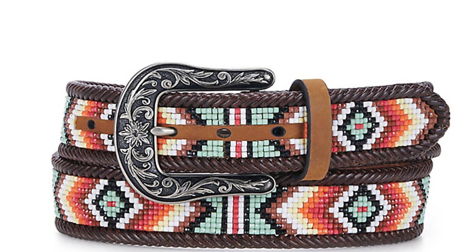 Nocona Belt Co. - Women's Southwest Beaded Leather Belt