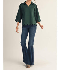 Jodifl - Scalloped Edge Top
